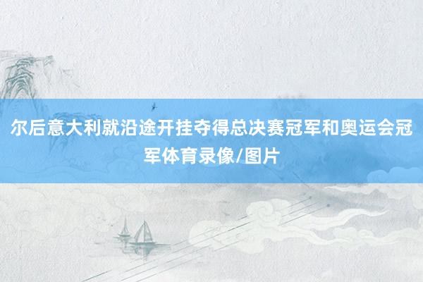 尔后意大利就沿途开挂夺得总决赛冠军和奥运会冠军体育录像/图片