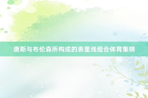 唐斯与布伦森所构成的表里线组合体育集锦