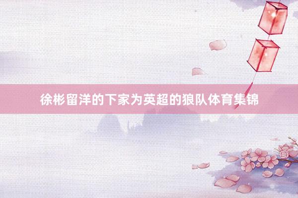 徐彬留洋的下家为英超的狼队体育集锦