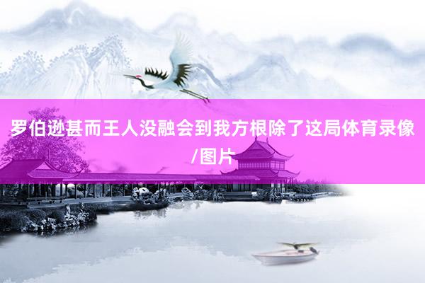 罗伯逊甚而王人没融会到我方根除了这局体育录像/图片