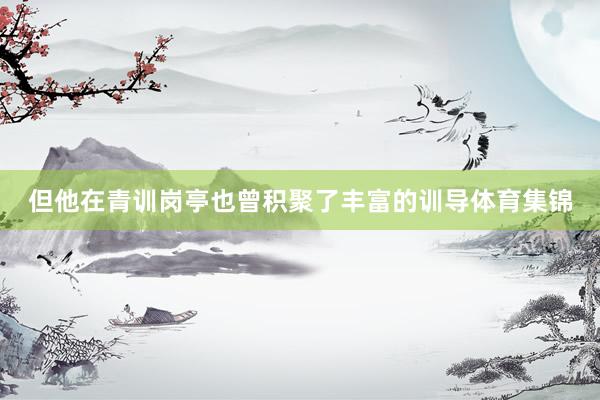 但他在青训岗亭也曾积聚了丰富的训导体育集锦